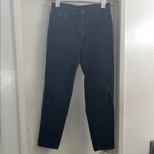 Vintage 90s Levi’s 551 Black Charcoal Wash Relaxed Tapered Red Tab Woman’s Sz 14